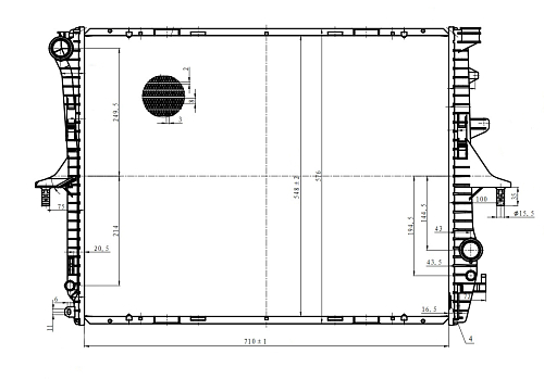 Радиатор охлаждения для автомобилей Volkswagen Touareg (02-)/Audi Q7 (05-)/Porsche Cayenne I (02-) M/A
