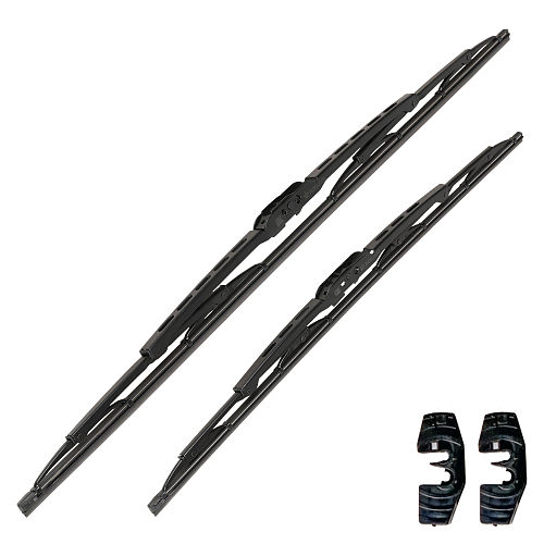 Щетки стеклооч комплект (2 штуки) 600/500мм (24"/20") каркасные с креплением "Крючок 9х3, 9х4 мм" (AWBJ010) МП-серия