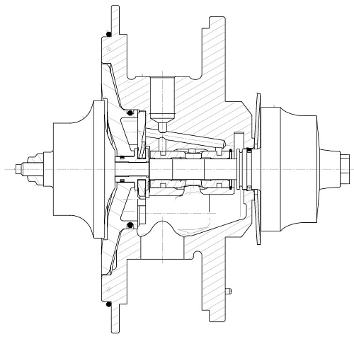 Картридж турбокомпрессора для а/м Ford Transit (06-) 2.4D (тип GT2052V)