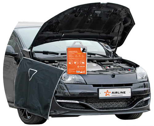 Накидка защитная на бампер задн. и крылья авто 100*72см, крепление магнит+липучка