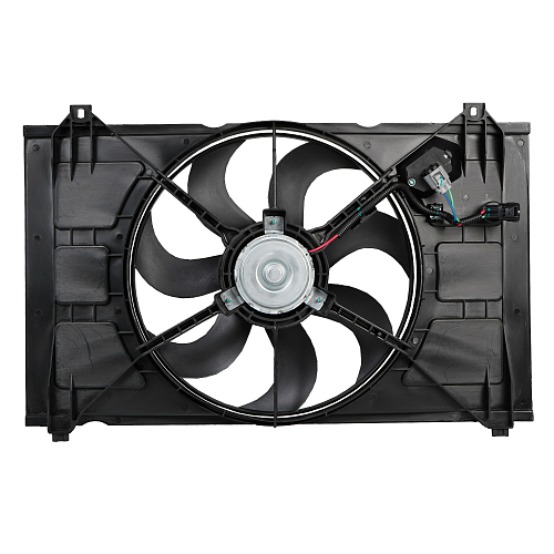 Электровентилятор охлаждения для автомобилей KIA Rio II (05-) (с кожухом)