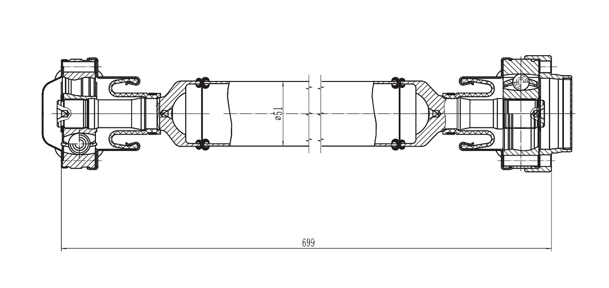 Карданный вал передний в сборе для автомобилей Suzuki Grand Vitara (05-) 2.4i (4WD)