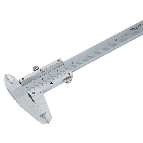 Штангенциркуль нониусный 125мм, шаг 0.02мм, стальной, глубиномер, кейс