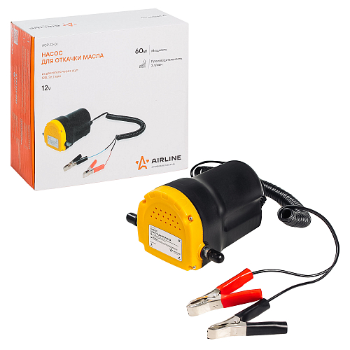 Насос для откачки масла из двигателя через щуп, электр. 12В, крокодилы