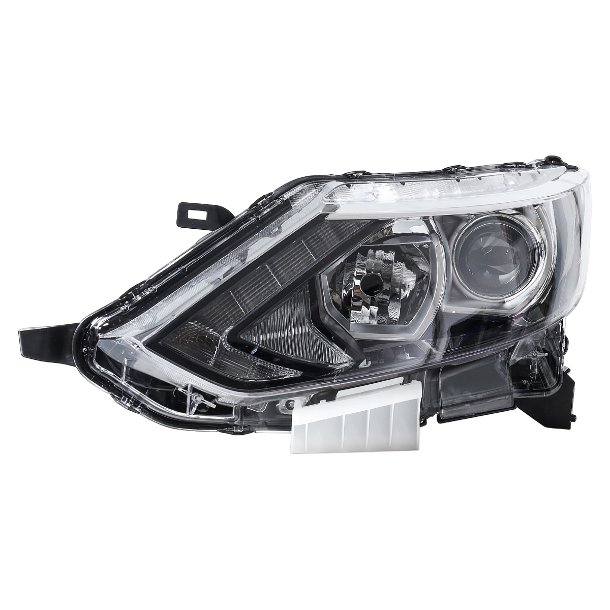 Фара для автомобилей Nissan Qashqai J11 (13-) (головного света) галоген/светодиодная, с ДХО, электрический корректор, левая