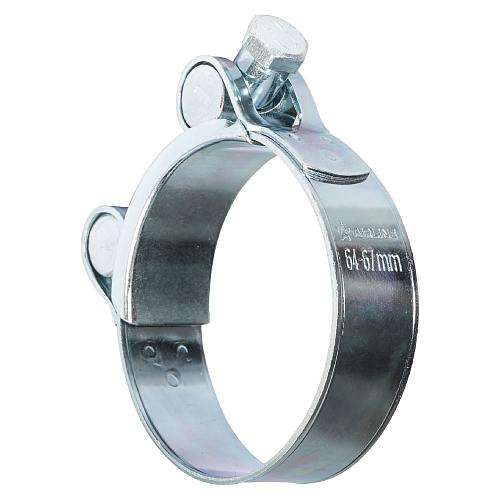 Хомут силовой 64-67/22мм, шарнирный, W1(оцинк.)