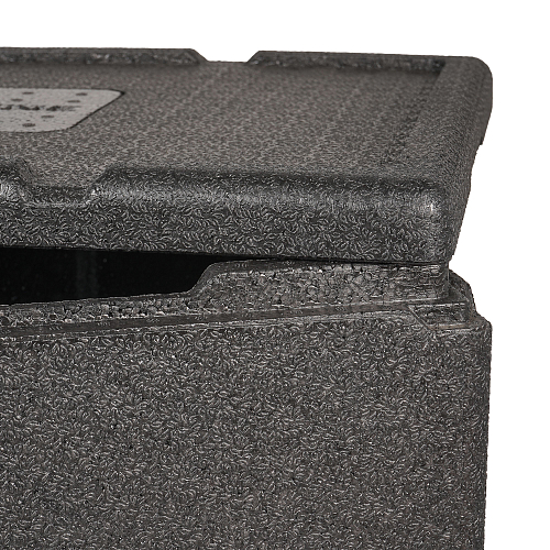 Термоконтейнер с крышкой 60 л, 600*400*400мм, ВПП, цвет черный