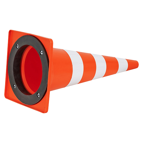 Конус дорожный 750мм, 3 световозвр.полосы с утяжелителем, оранжевый