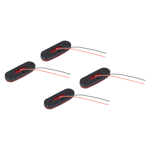 Огонь габаритный светодиодный, 12/24В, красный, комплект 4 шт.