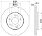 Диски тормозные для автомобилей Mercedes E (W124) (84-)/190 (W201) (82-) передний d=284