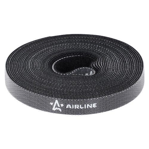 Лента-липучка для стяжки (жгутирования) кабелей 10мм*5м, черная