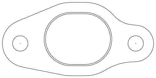 Прокладка коллектора для а/м VW Passat B3/B4 (88-)/Audi 80 (86-) 1.8i (4 шт.) (выпуск.)