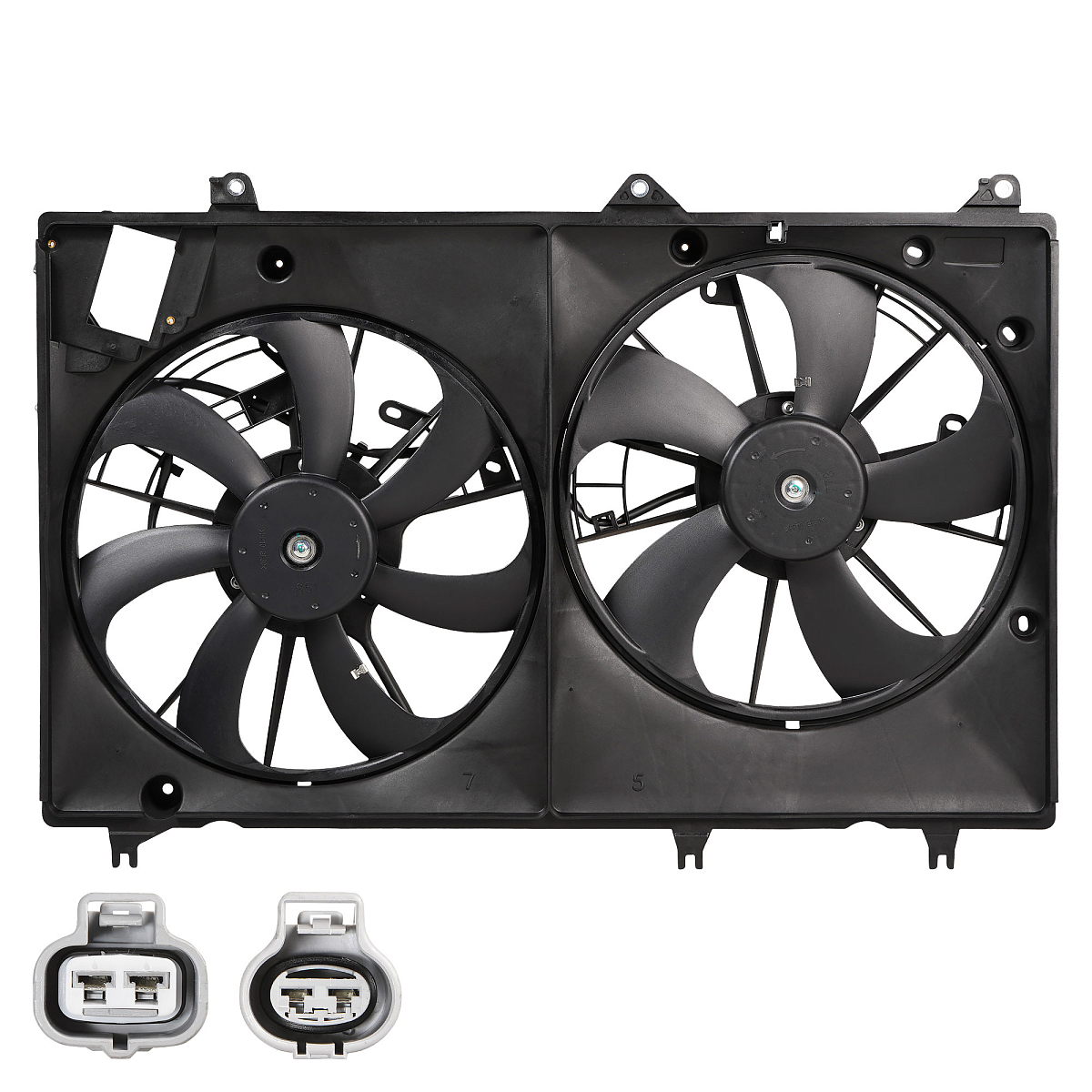 Электровентилятор охлаждения для автомобилей Toyota Highlander (08-) 3.5i (с кожухом)