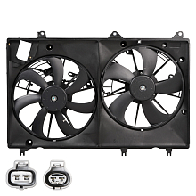Электровентилятор охлаждения для автомобилей Toyota Highlander (08-) 3.5i (с кожухом)
