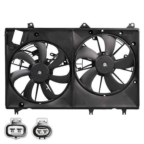 Электровентилятор охлаждения для автомобилей Toyota Highlander (08-) 3.5i (с кожухом)