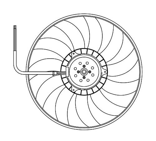 Электровентилятор охлаждения для автомобилей A6 (C6) (04-) (без кожуха)