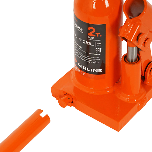 Домкрат бутылочный сварной 2т 148-283мм INDUSTRY