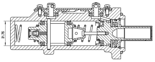 Цилиндр тормозной для автомобилей КамАЗ Компас 5 (23-) главный
