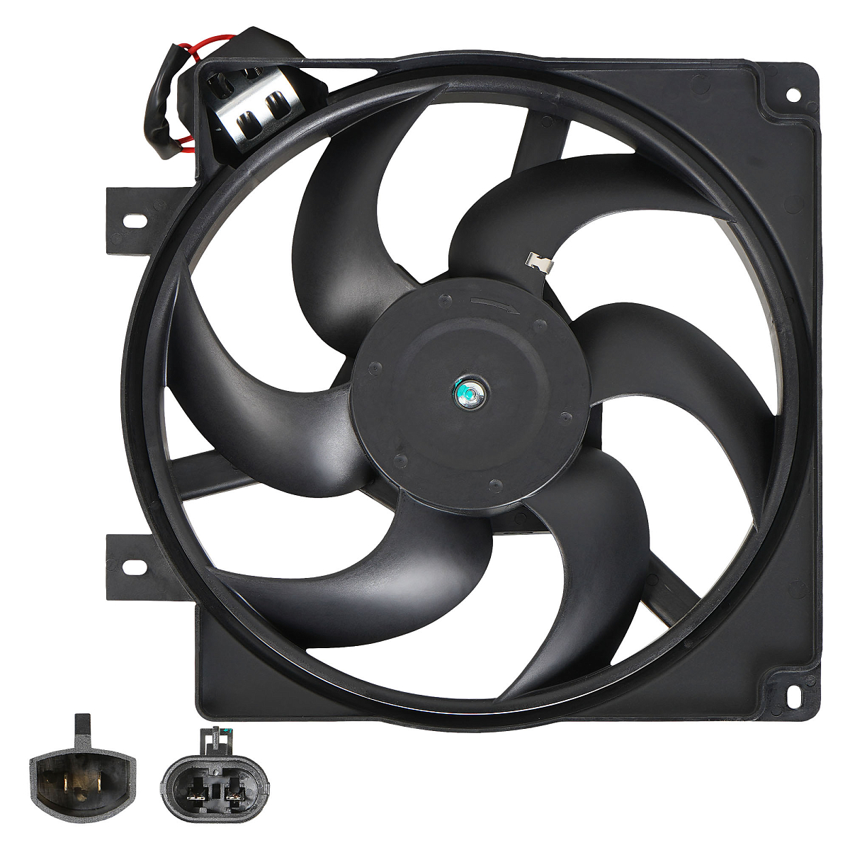 Электровентилятор охлаждения для автомобилей Лада 1117, 1118, 1119 Калина (с кожухом и резистором)