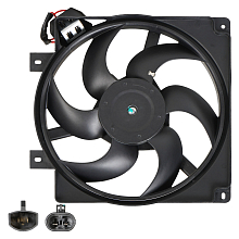 Электровентилятор охлаждения для автомобилей Лада 1117, 1118, 1119 Калина (с кожухом и резистором)