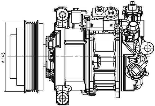 Компрессор кондиционера для автомобилей Mercedes-Benz CLA (С117) (13-)/GLA (X156) (13-)