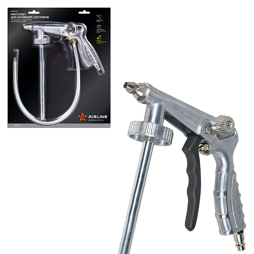 Пистолет для антигравийных и антикорр. составов PRO с гибким соплом, регулятор давления