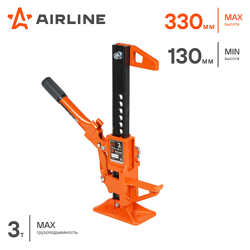 Домкрат реечный 20" 3т 130-330мм PRO усил. мех