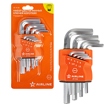 Набор ключей шестигранных коротких 9пр. (1.5-10мм) пласт.подвес