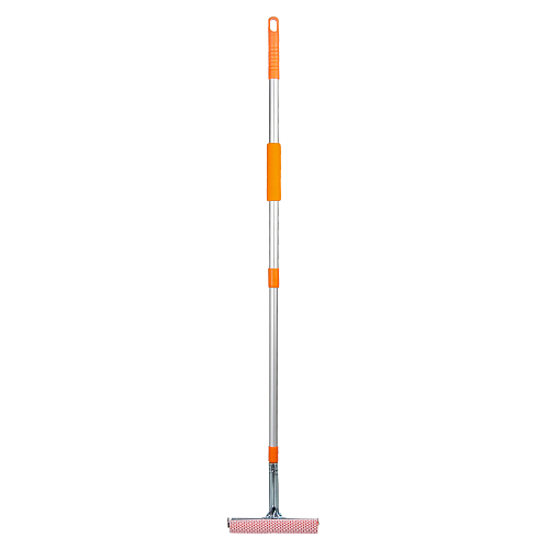 Щетка для мытья стекол с телескопич. ручкой, поролоном и водосгоном (90-130см)