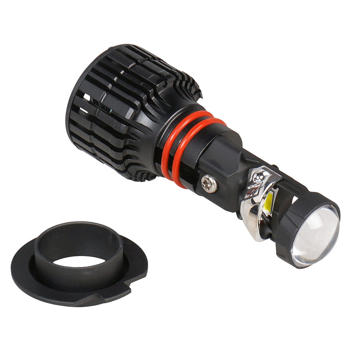 Лампа светодиодная H7 LED LENS, 50Вт, 6800Лм (3400Лм x 2), 6500К (Белый), 12/24В, комплект 2 шт.