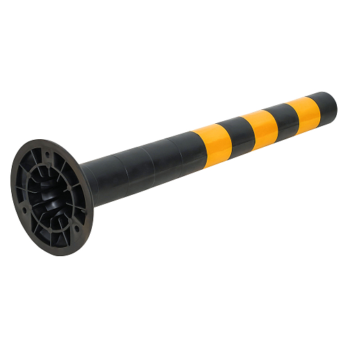 Столбик парковочный 750мм(ССУ) 3 световозвр.полосы, болт.креп., пластик, черный