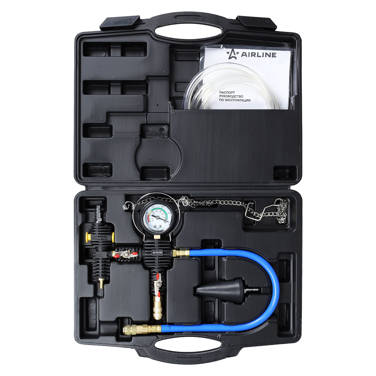 Приспособление для замены охлаждающей жидкости вакуумное, набор 4 пр., кейс