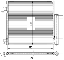 Радиатор кондиционера для автомобилей Ravon R2 (16-)