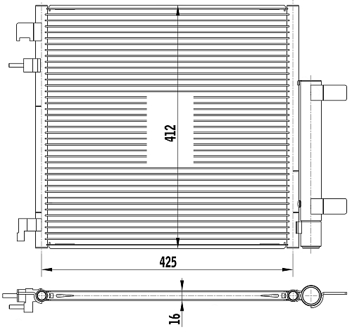 Радиатор кондиционера для автомобилей Ravon R2 (16-)