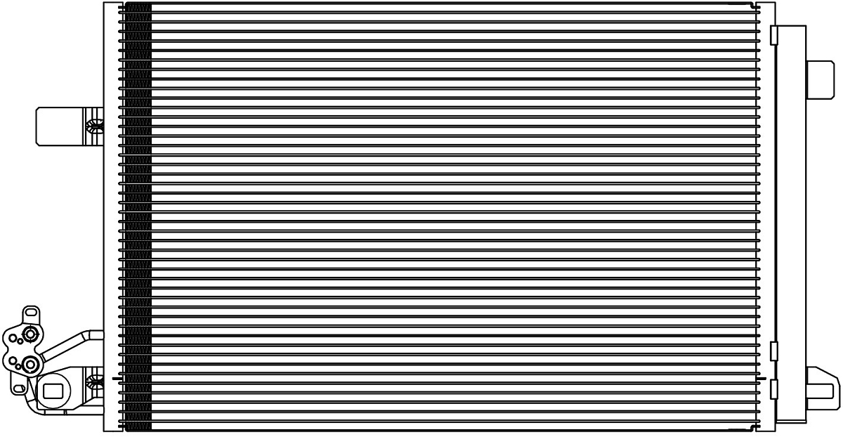 Радиатор кондиционера для автомобилей Transporter T5 (09-) 2.0TD