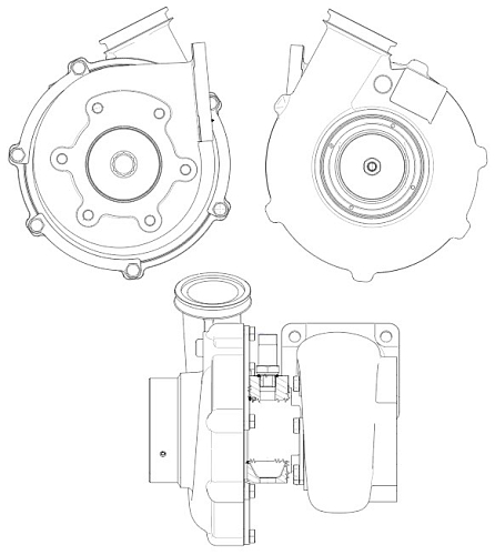 Турбокомпрессор для а/м MAN TGA (02-)/TGS (07-) [D2066] (тип K29 ) (d крыл. 68,8 мм)