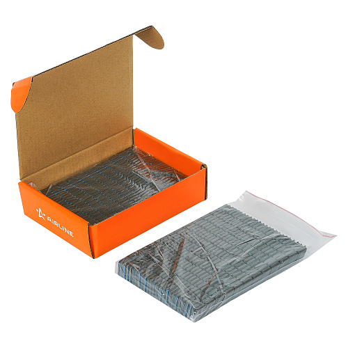 Груз балансировочный самоклеящийся стальной 12*5гр, 50 шт., темно-серый (графит)