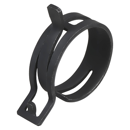 Хомут пружинный 34 (30,6-36,4/12мм), мин.33мм, самозажимной, хром-цинк(dacromet),черный