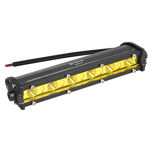 Фара (балка) светодиод. однорядная, 6LED, желтый дальний свет, 9Вт, 186x30x47мм, 12/24В