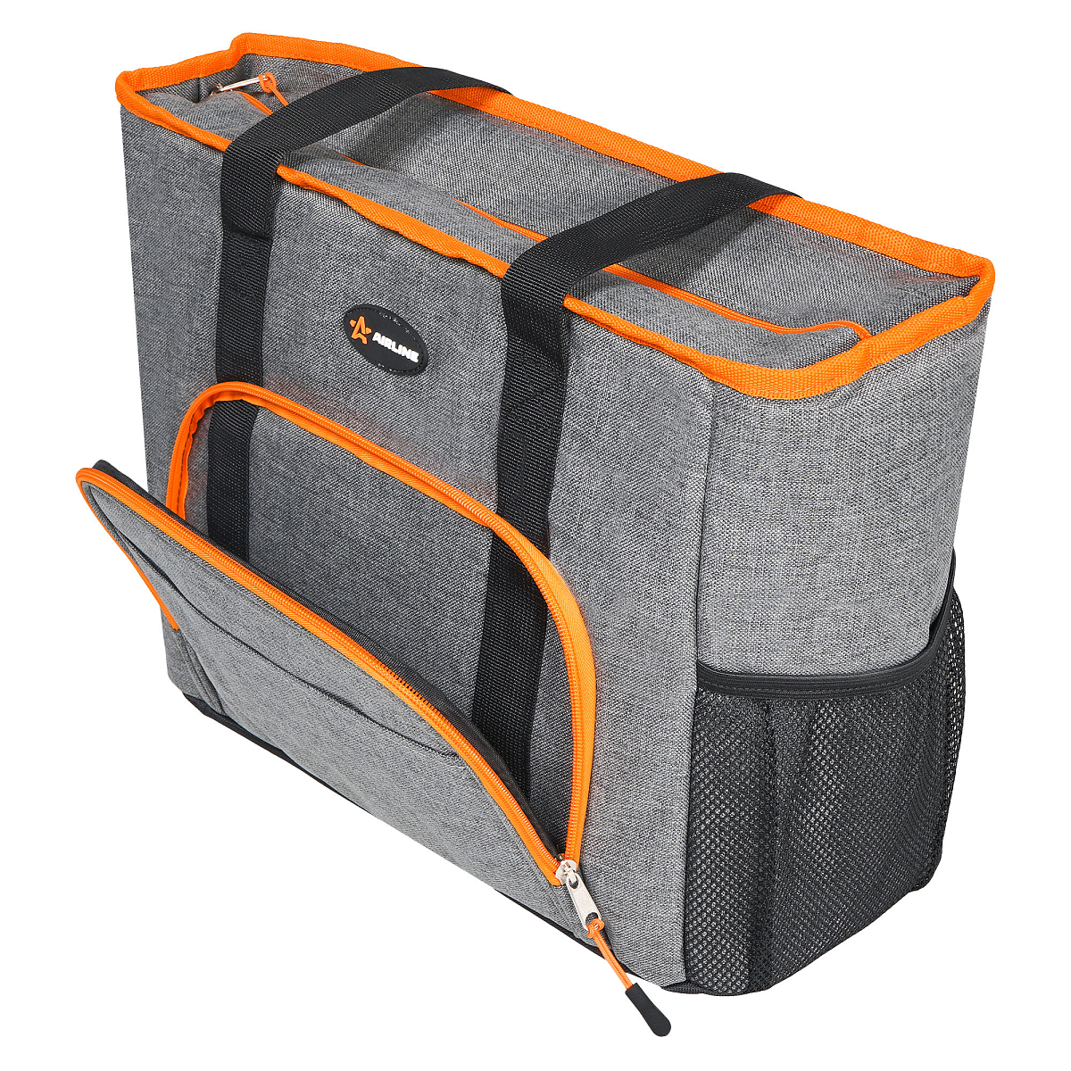 Сумка-холодильник (термосумка)"Пляжная", 27л, 42*33*20см, водонепр.,сер.