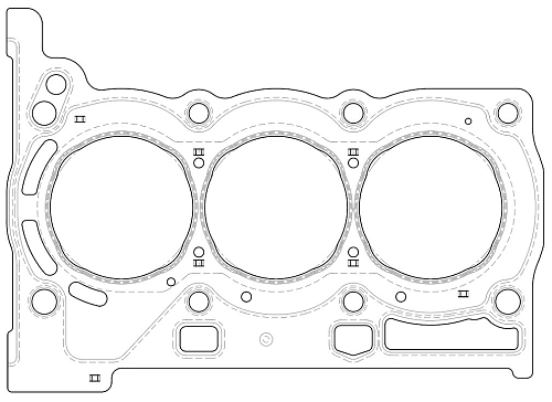 Прокладка ГБЦ для а/м Toyota Vitz II (05-)/Citroen C1 (05-) 1.0i [1KR-FE]