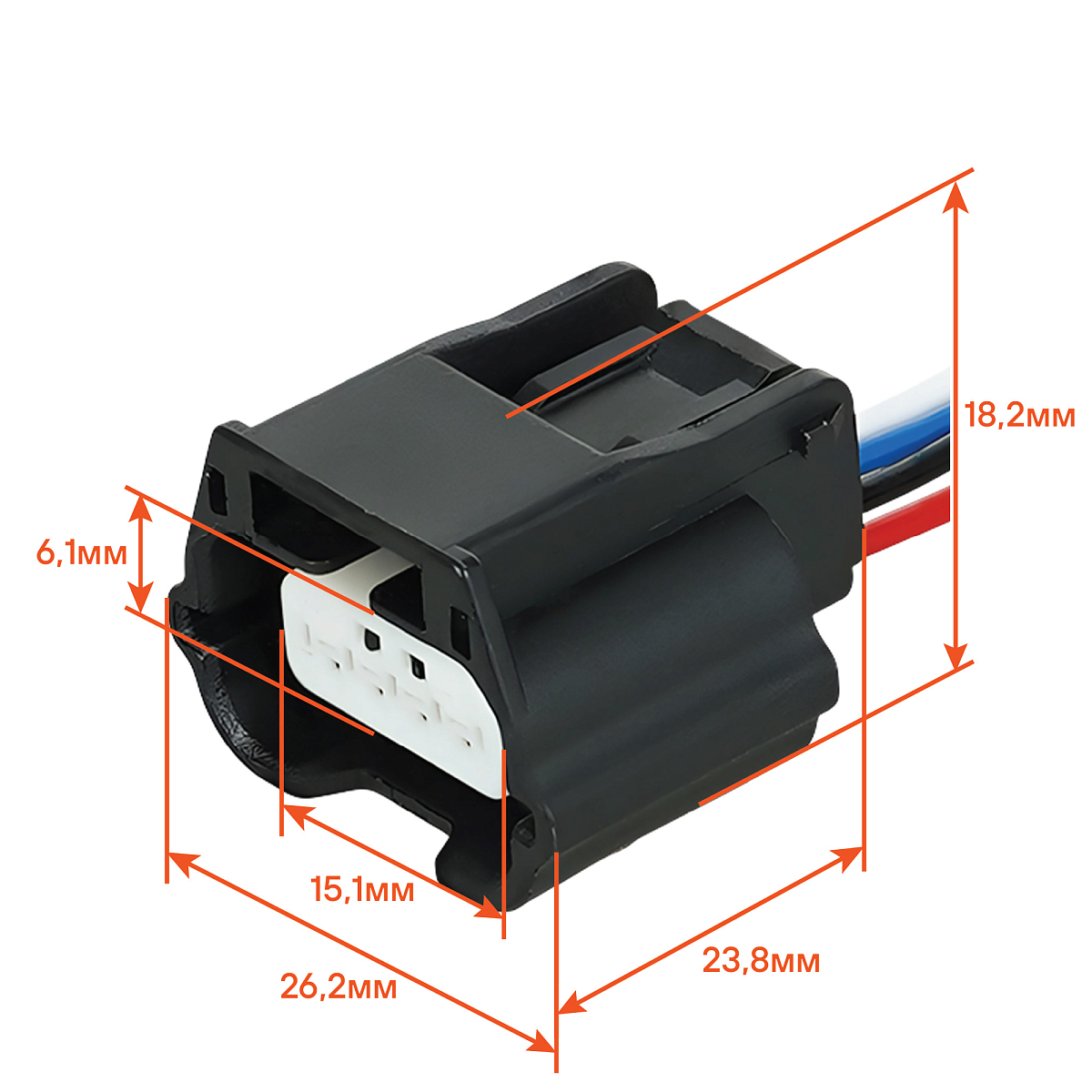 Разъём 4 pin с проводами для датчика кислорода Лада, Renault