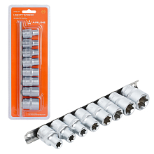 Набор головок 1/2"DR TORX 8пр. (E10-E24) пласт. подвес