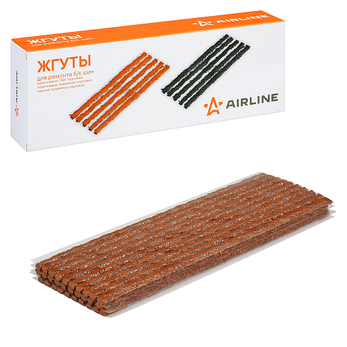 Жгуты для ремонта б/к шин, 3.5*200мм, 30 шт, коричневые, ПВХ подложка, в коробке