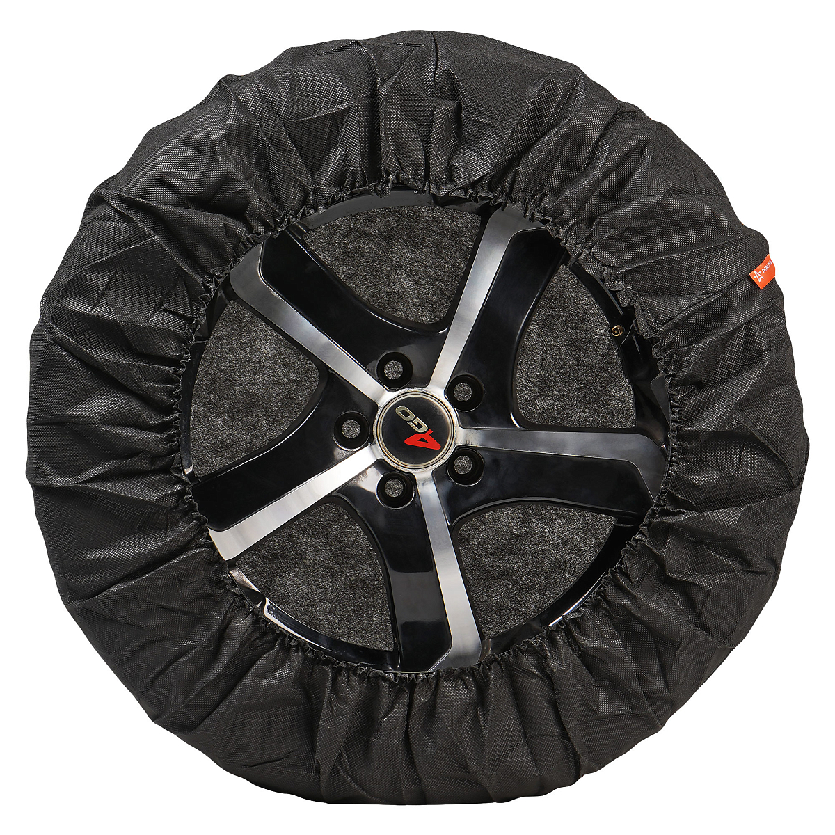 Чехлы для колес, размер R 13-17", без ручек, спанбонд, комплект 4 шт., цвет черный