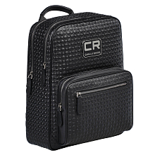 Рюкзак кожаный чёрный CR