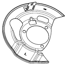 Кожух переднего левого тормозного диска для автомобилей Chevrolet Captiva (06-) / Opel Antara (06-)