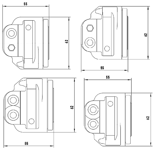 Комплект цилиндров тормозных для автомобилей Лада 2101 передний внешний / внутренний левый / правый d=48мм