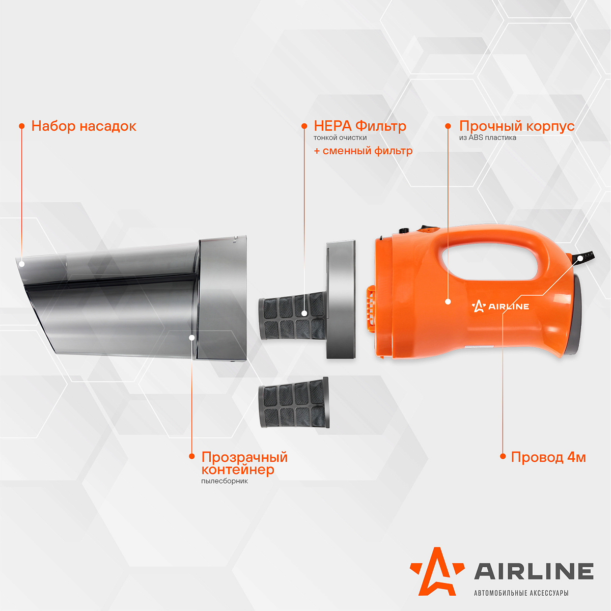 Пылесос CYCLONE-2 4000PA в сумке (150Вт, 0,5л)