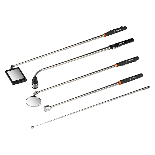 Инструмент инспекционный, набор 5 пр. (захват 2шт., зеркало 2шт., фонарь)